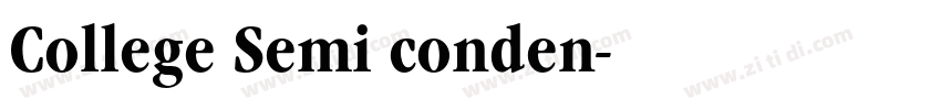 College Semi conden字体转换